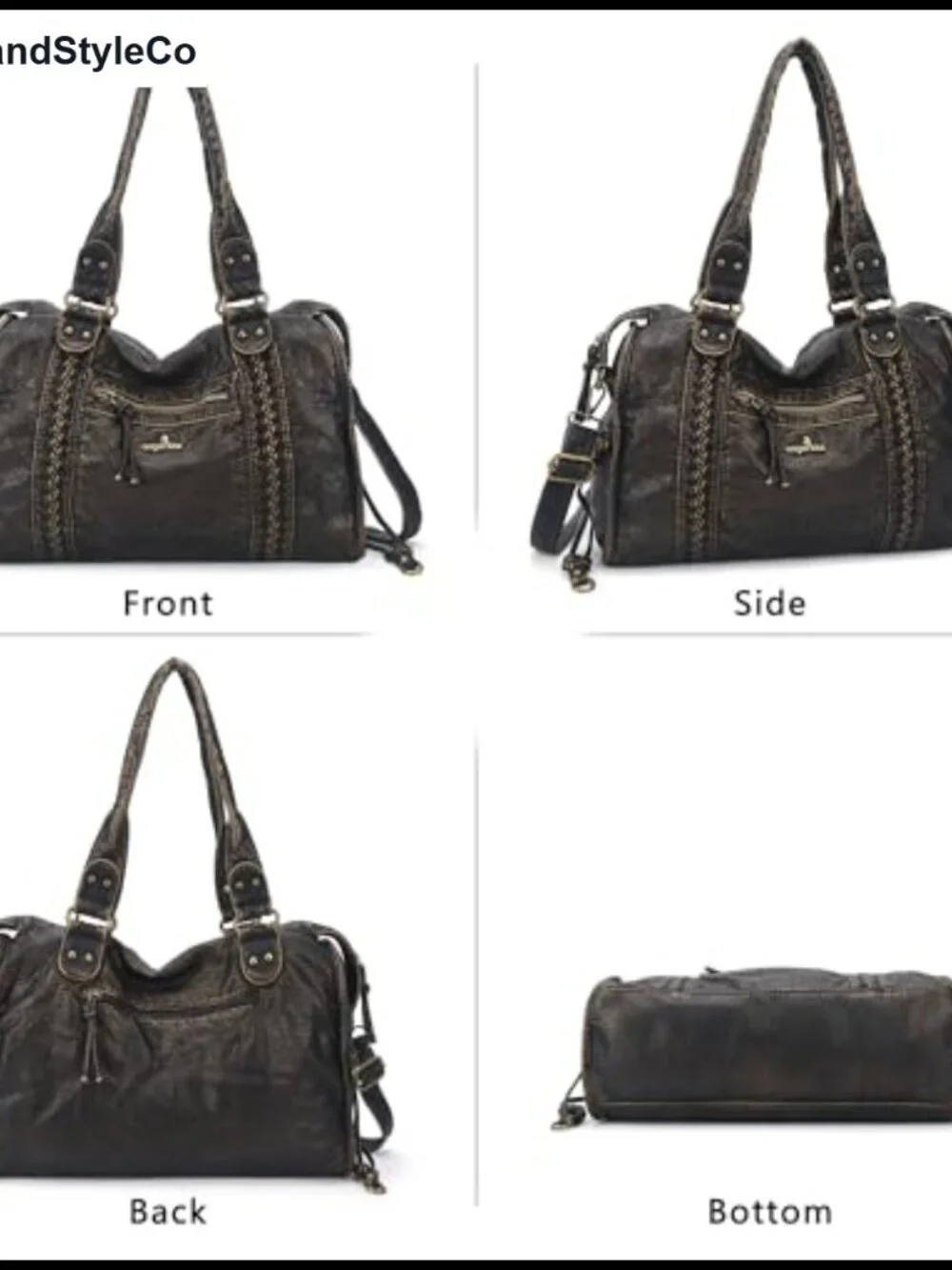 Faux Leather Hobo Bag for Women Large Tote Satchel Shoulder Bag